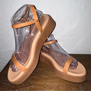 Ancient Greek Sandals Irida Buckle Leather Platform Sandal Shoes
